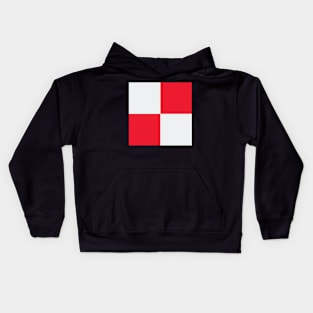 Derry City Red and White Checkered Fan Flag Kids Hoodie